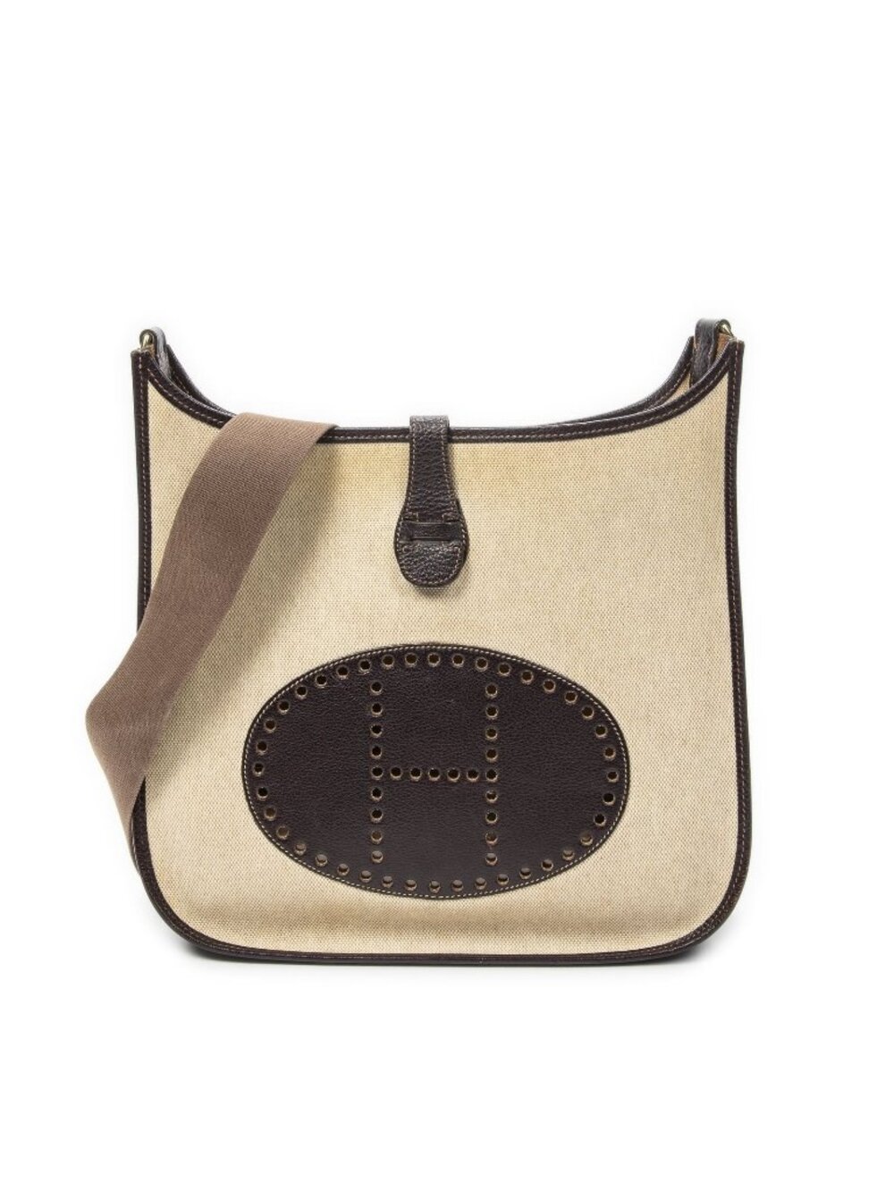 Hermes Evelyne I Beige Toile Shoulder Bag